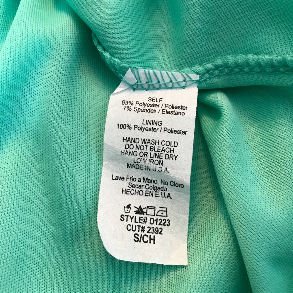 Turquoise colored dress - Picture 4 of 5